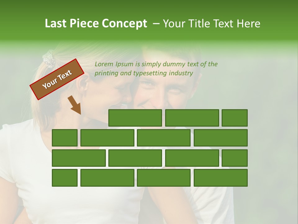 Young Man Beautiful Young Woman PowerPoint Template