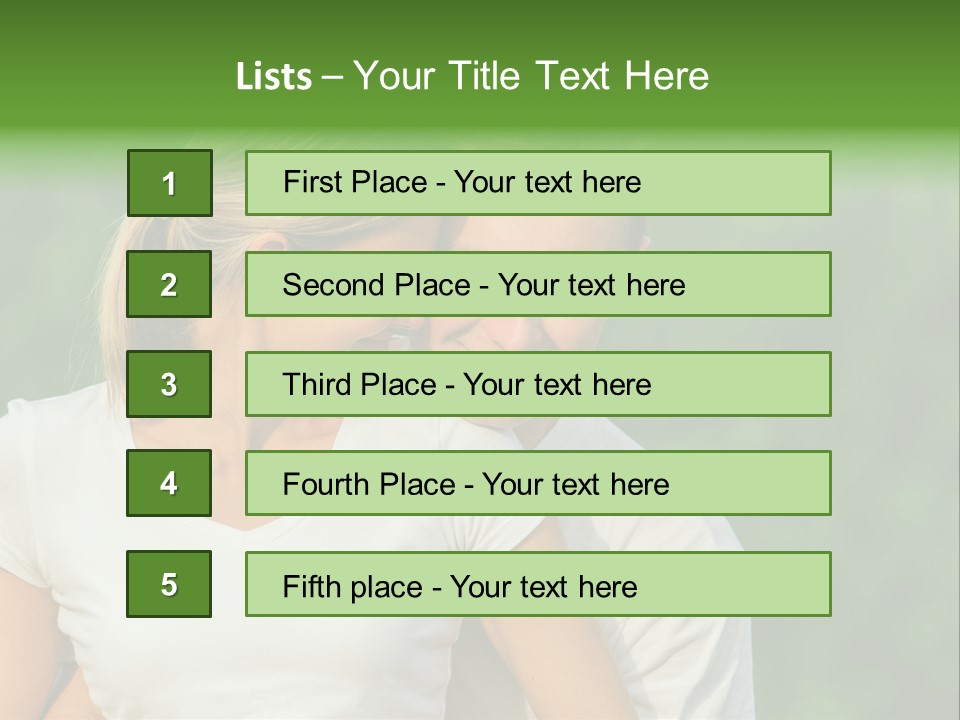 Young Man Beautiful Young Woman PowerPoint Template