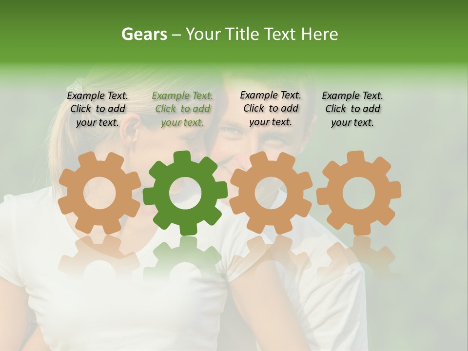 Young Man Beautiful Young Woman PowerPoint Template