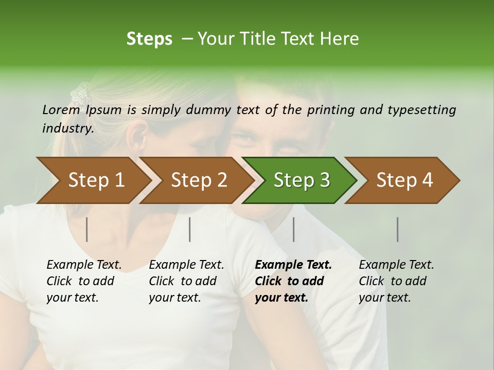 Young Man Beautiful Young Woman PowerPoint Template