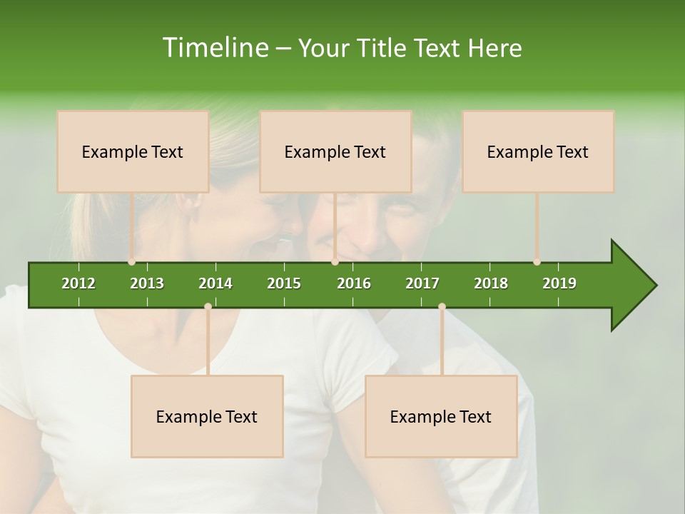 Young Man Beautiful Young Woman PowerPoint Template