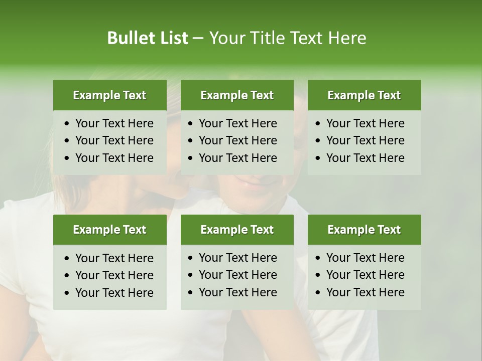 Young Man Beautiful Young Woman PowerPoint Template