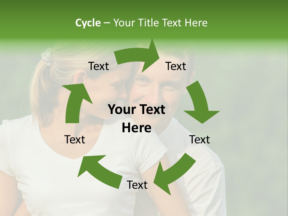 Young Man Beautiful Young Woman PowerPoint Template