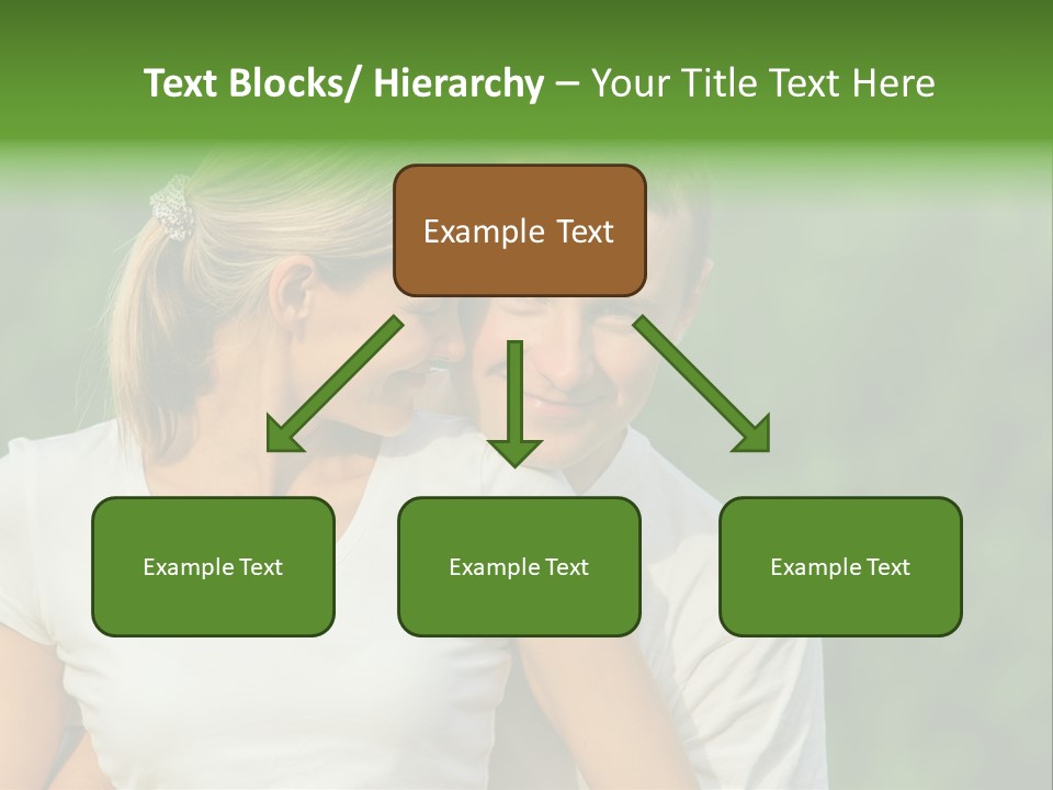 Young Man Beautiful Young Woman PowerPoint Template