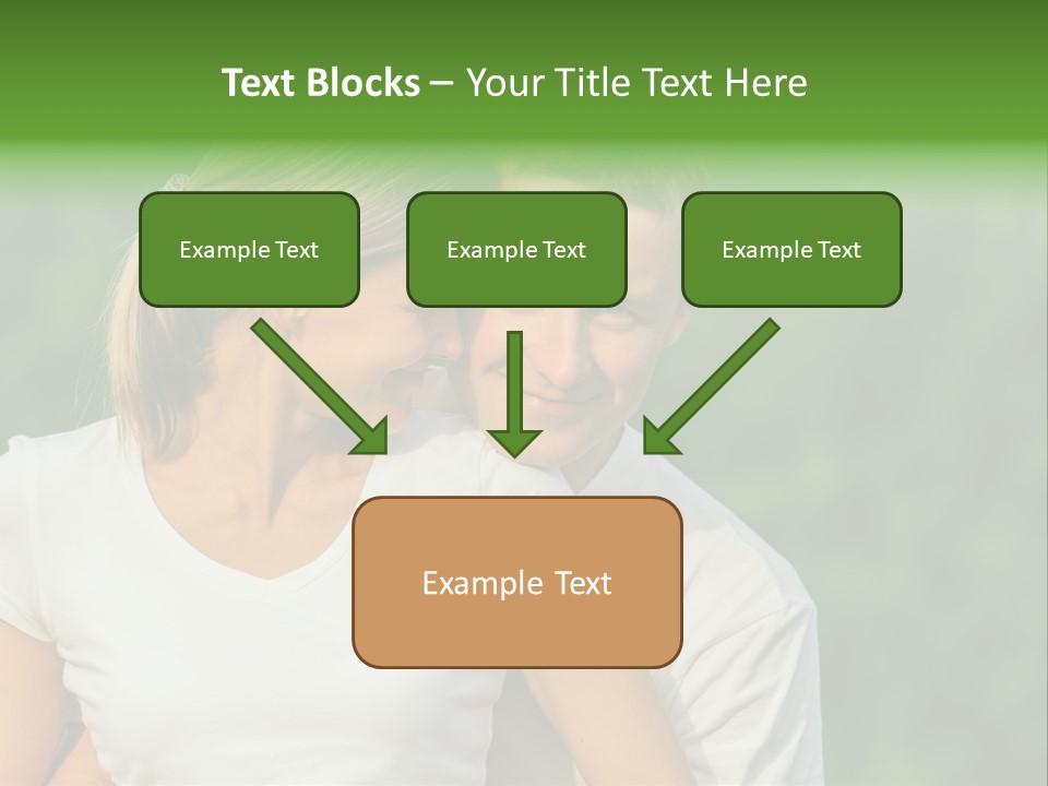 Young Man Beautiful Young Woman PowerPoint Template