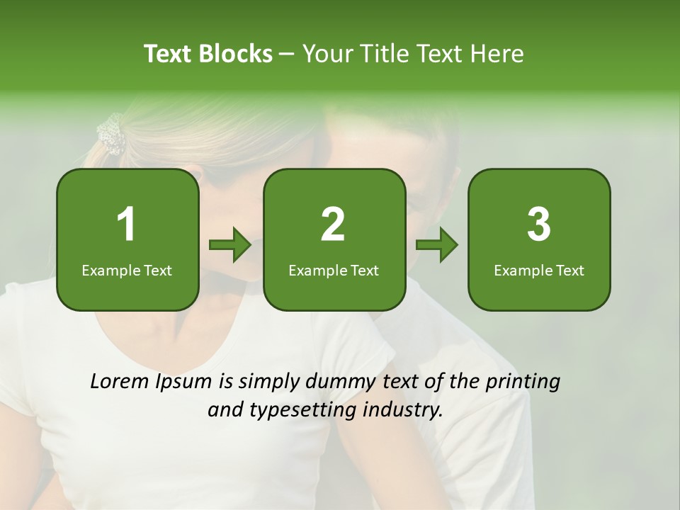 Young Man Beautiful Young Woman PowerPoint Template