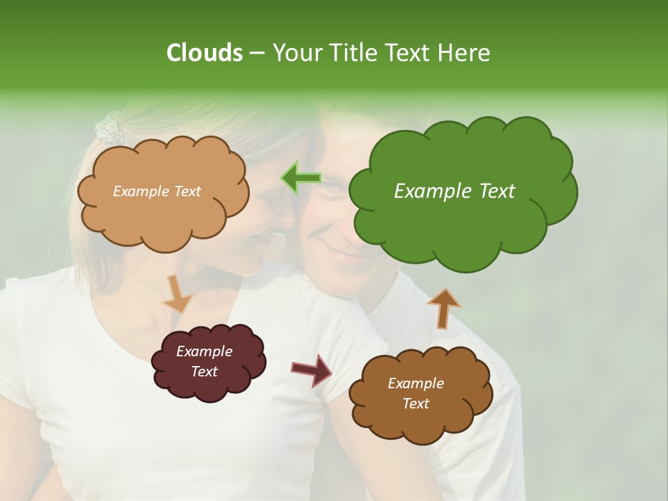 Young Man Beautiful Young Woman PowerPoint Template