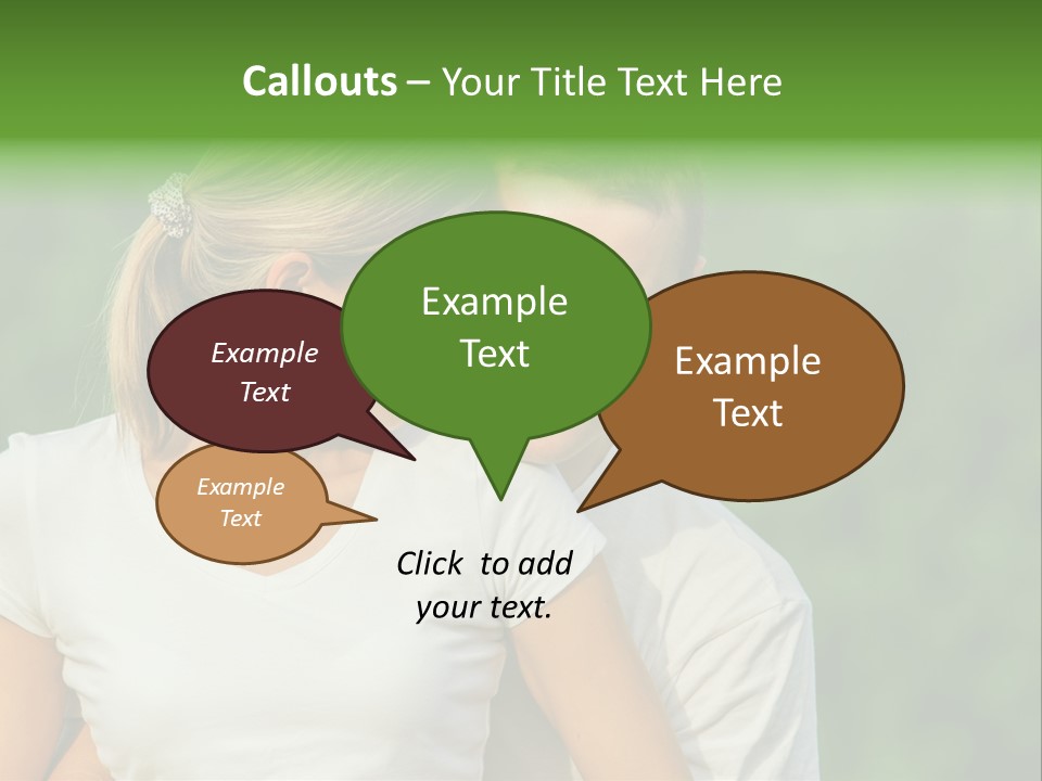 Young Man Beautiful Young Woman PowerPoint Template