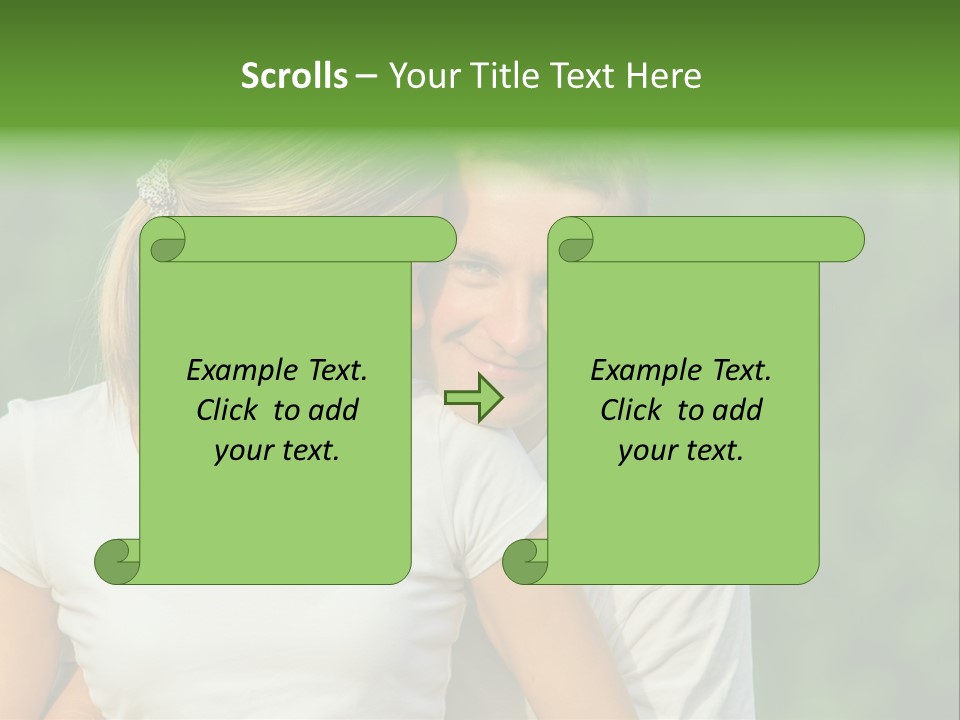 Young Man Beautiful Young Woman PowerPoint Template