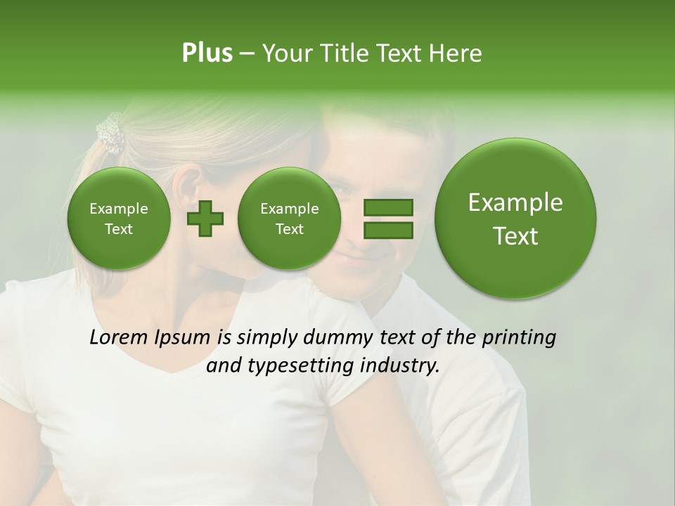 Young Man Beautiful Young Woman PowerPoint Template