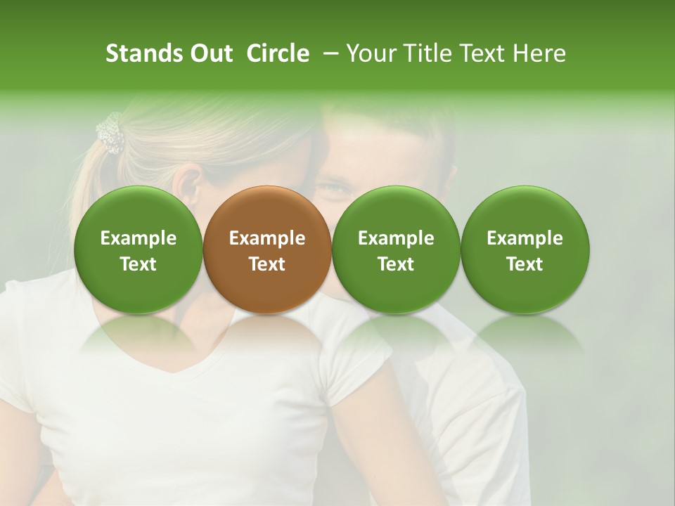 Young Man Beautiful Young Woman PowerPoint Template