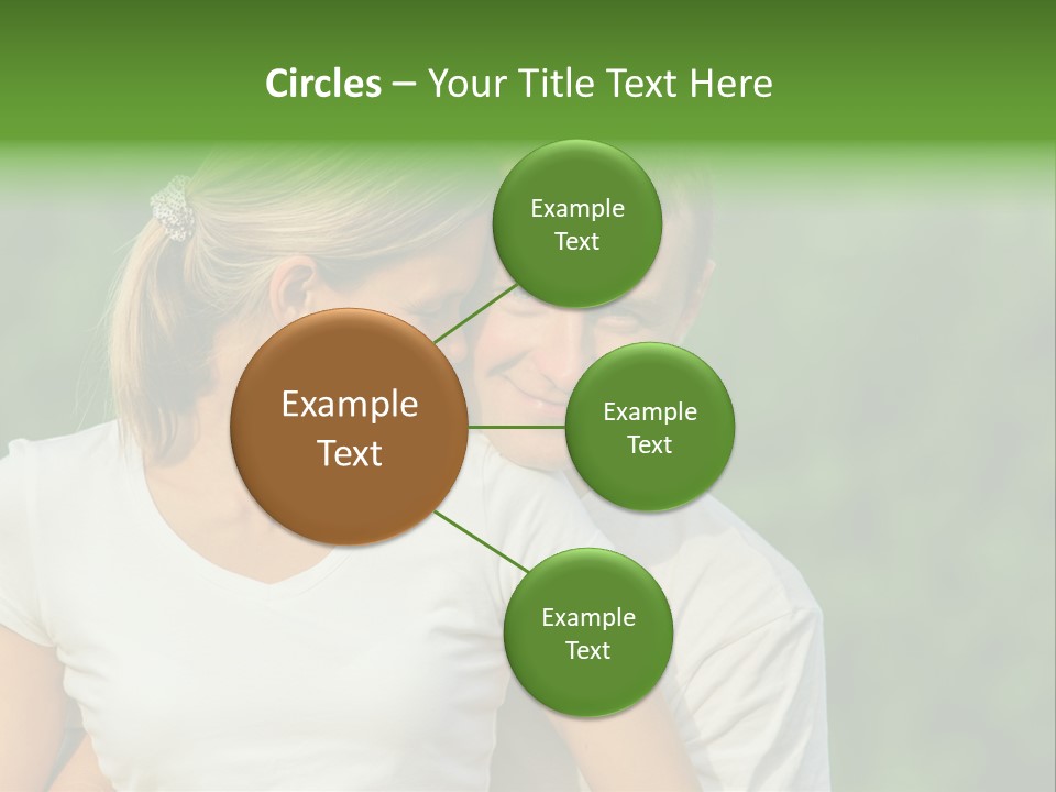 Young Man Beautiful Young Woman PowerPoint Template