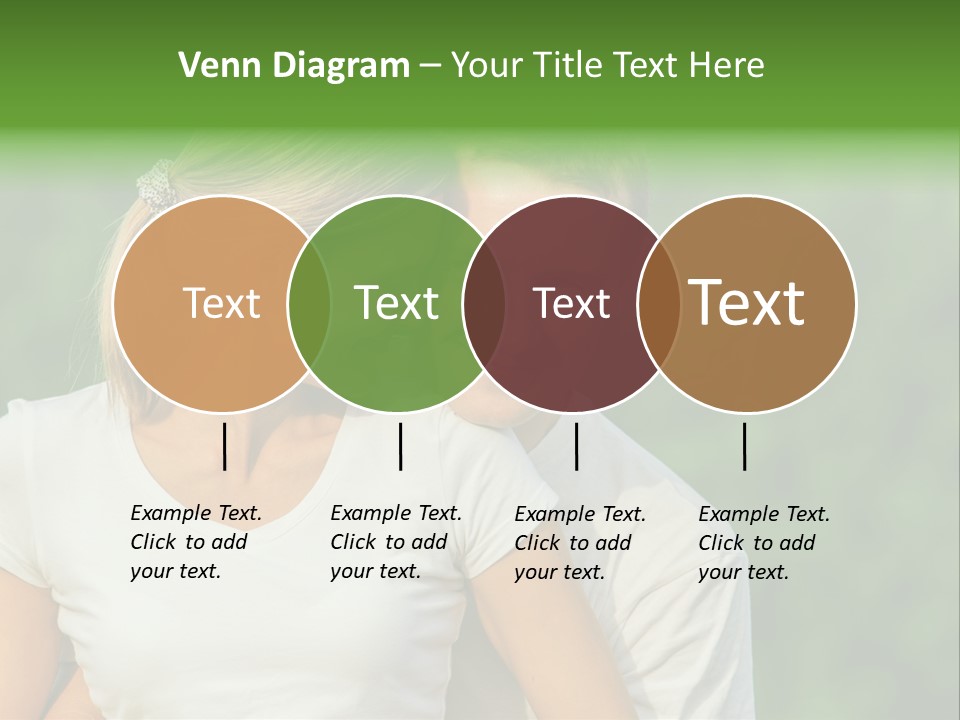 Young Man Beautiful Young Woman PowerPoint Template