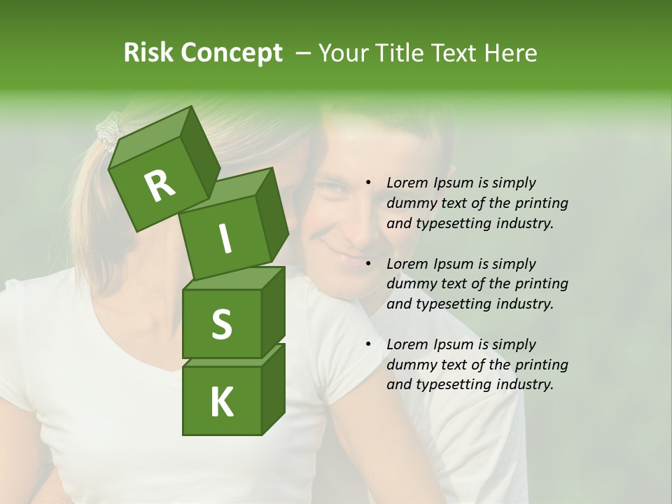 Young Man Beautiful Young Woman PowerPoint Template