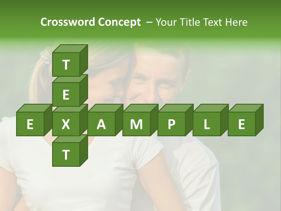 Young Man Beautiful Young Woman PowerPoint Template