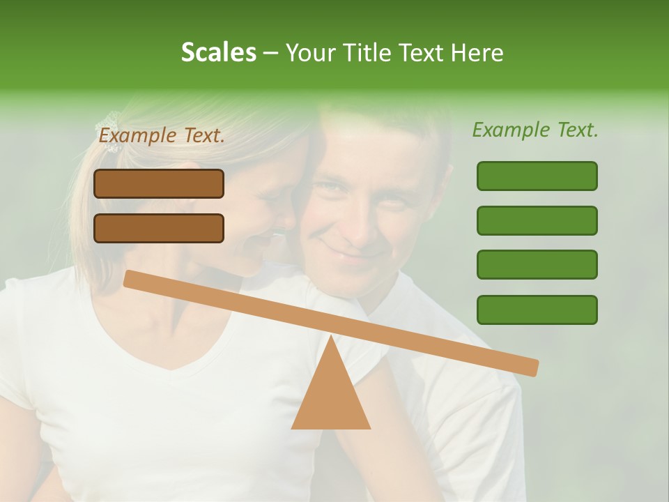 Young Man Beautiful Young Woman PowerPoint Template