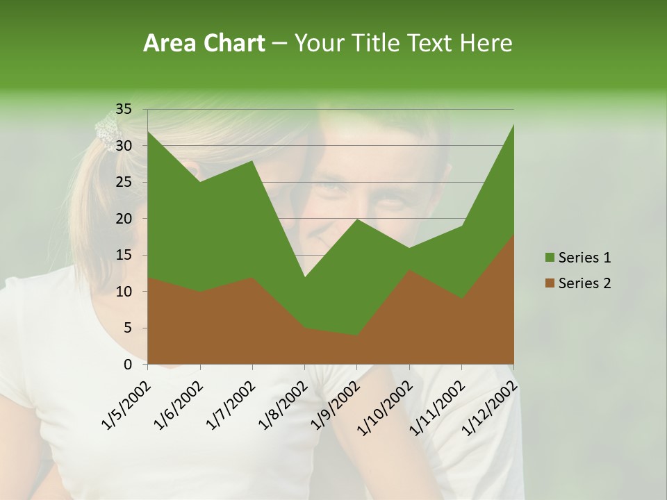 Young Man Beautiful Young Woman PowerPoint Template