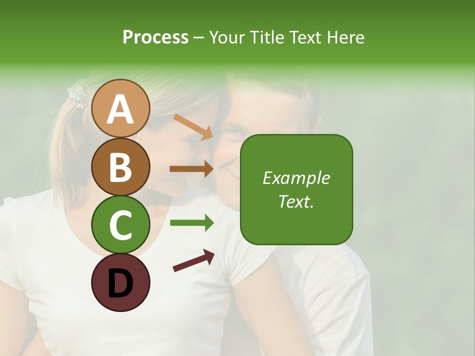 Young Man Beautiful Young Woman PowerPoint Template