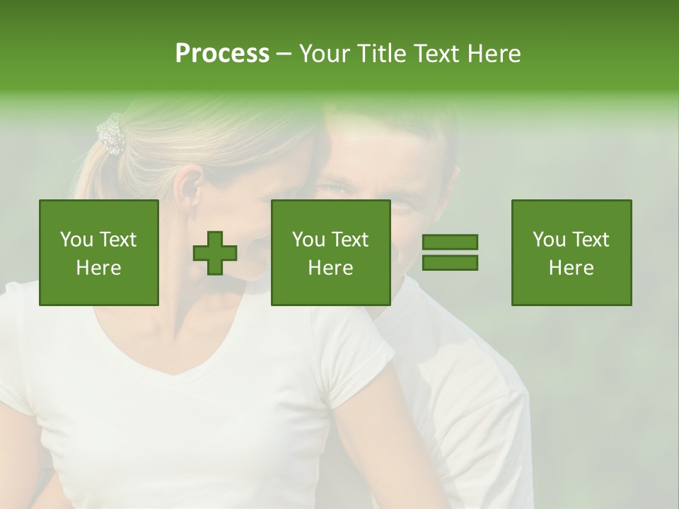 Young Man Beautiful Young Woman PowerPoint Template