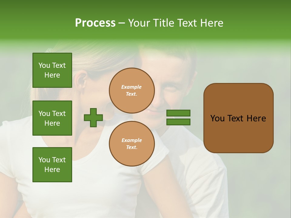 Young Man Beautiful Young Woman PowerPoint Template