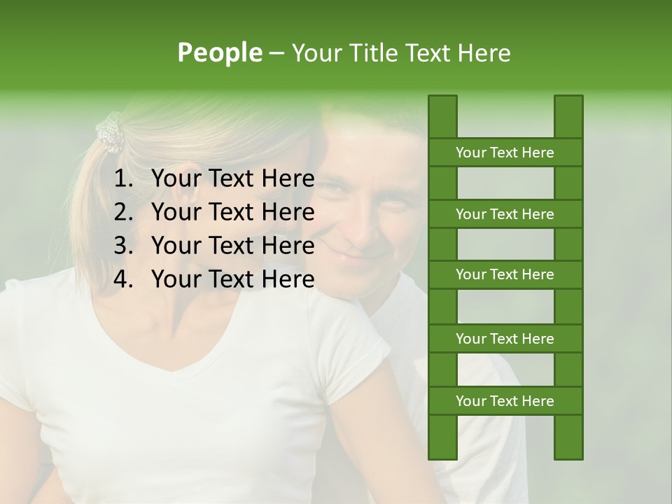 Young Man Beautiful Young Woman PowerPoint Template