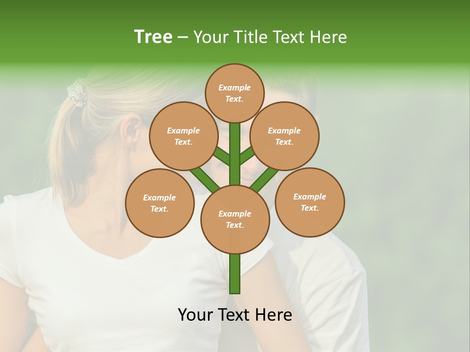 Young Man Beautiful Young Woman PowerPoint Template