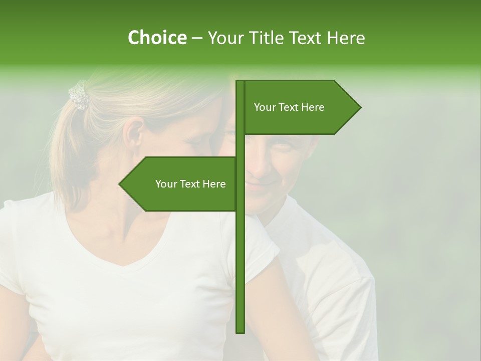 Young Man Beautiful Young Woman PowerPoint Template