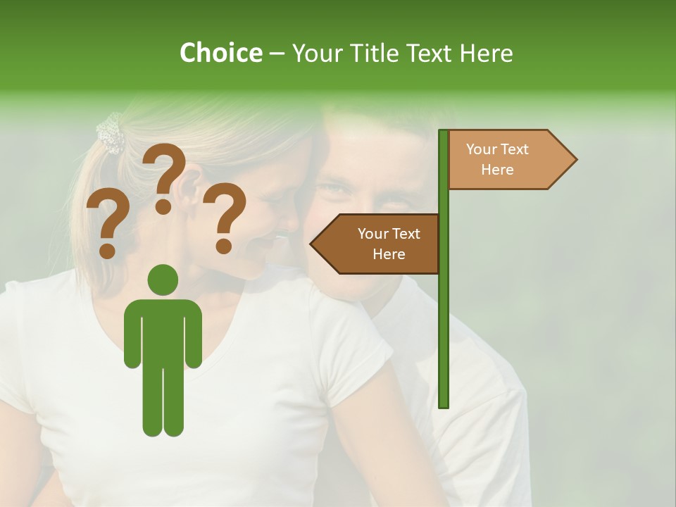 Young Man Beautiful Young Woman PowerPoint Template