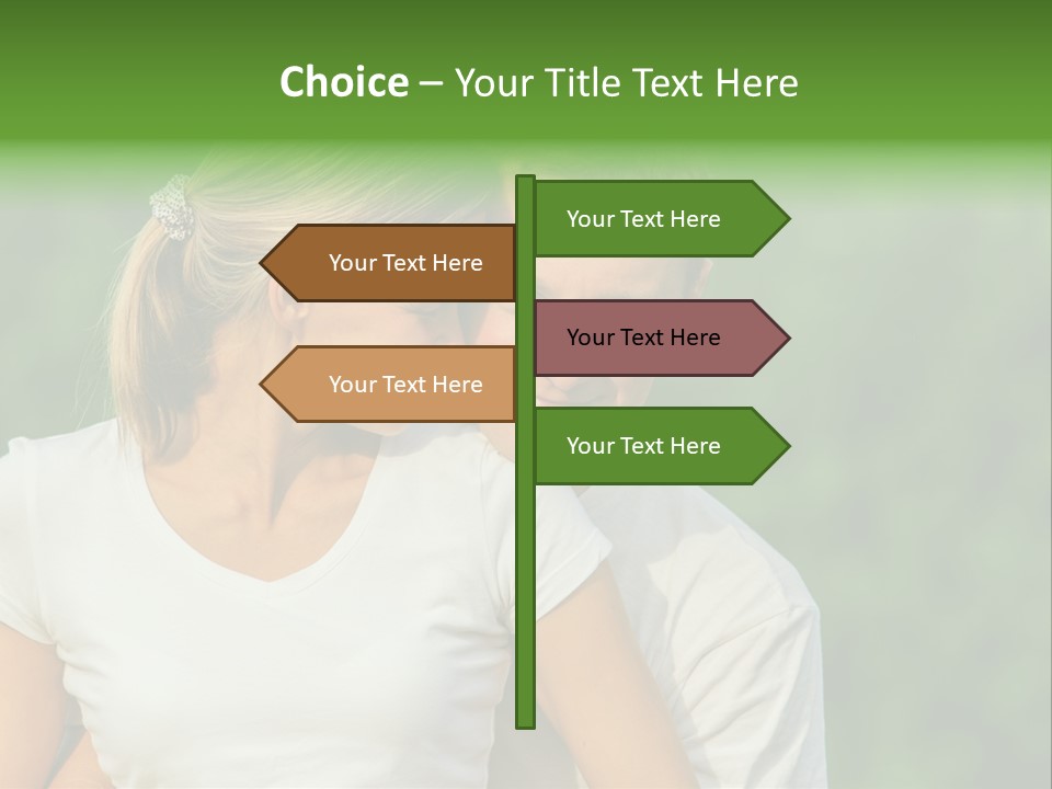 Young Man Beautiful Young Woman PowerPoint Template