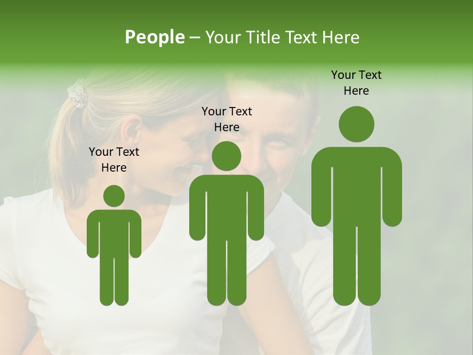 Young Man Beautiful Young Woman PowerPoint Template