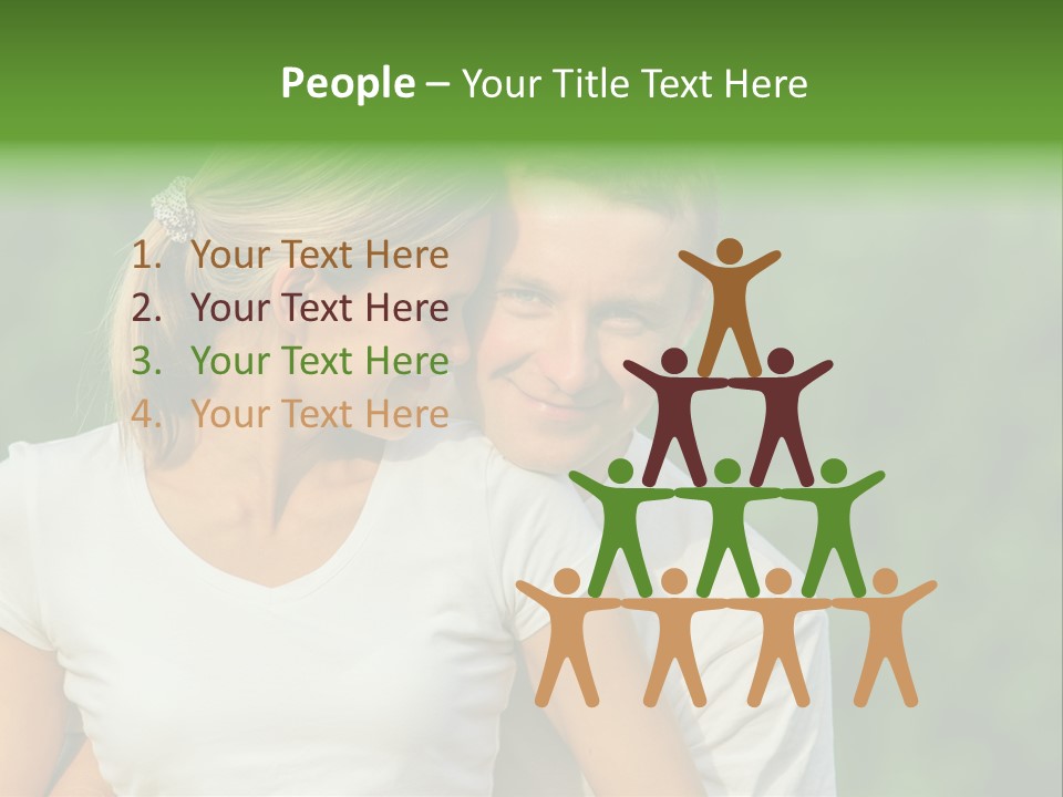 Young Man Beautiful Young Woman PowerPoint Template