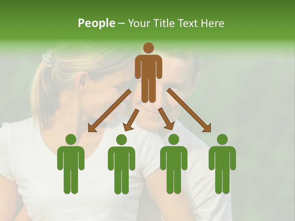 Young Man Beautiful Young Woman PowerPoint Template