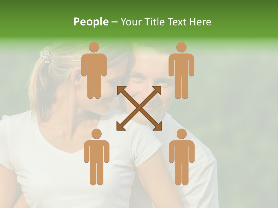 Young Man Beautiful Young Woman PowerPoint Template