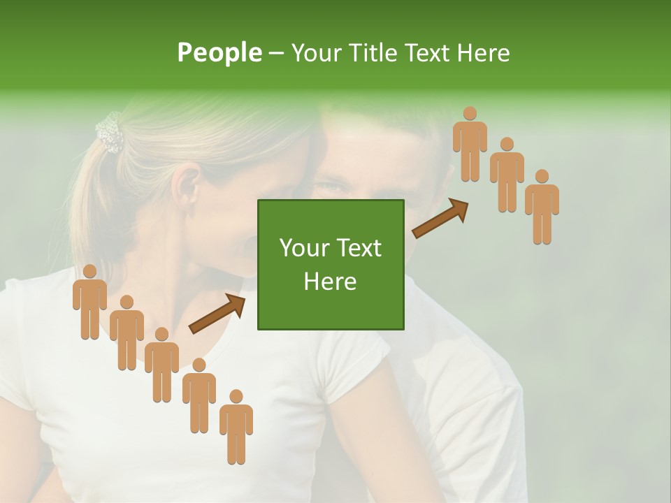 Young Man Beautiful Young Woman PowerPoint Template