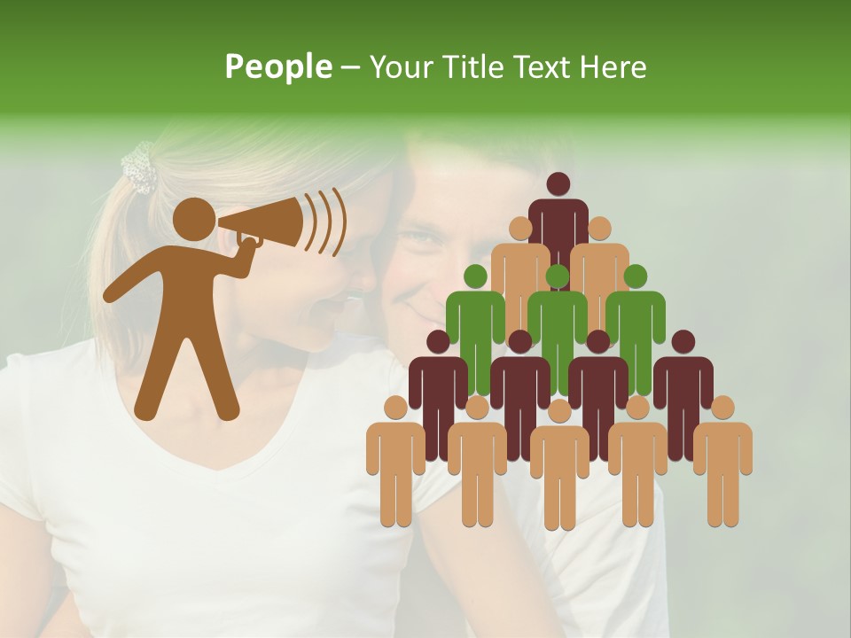 Young Man Beautiful Young Woman PowerPoint Template