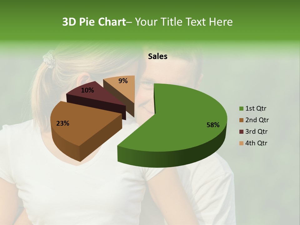 Young Man Beautiful Young Woman PowerPoint Template