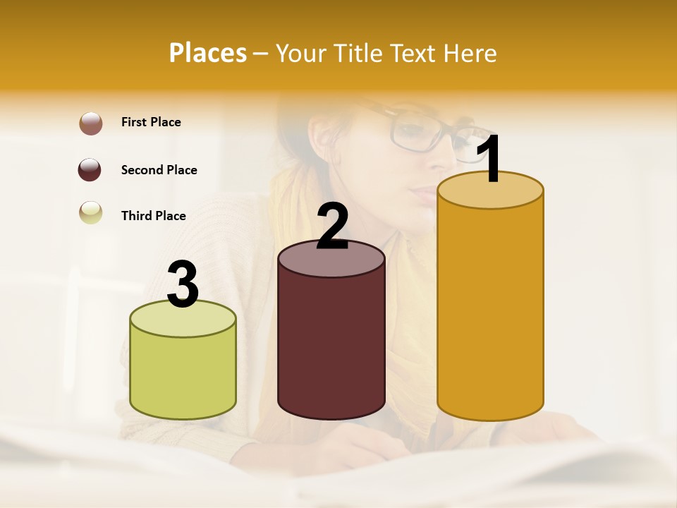 Reading Female Indoor PowerPoint Template
