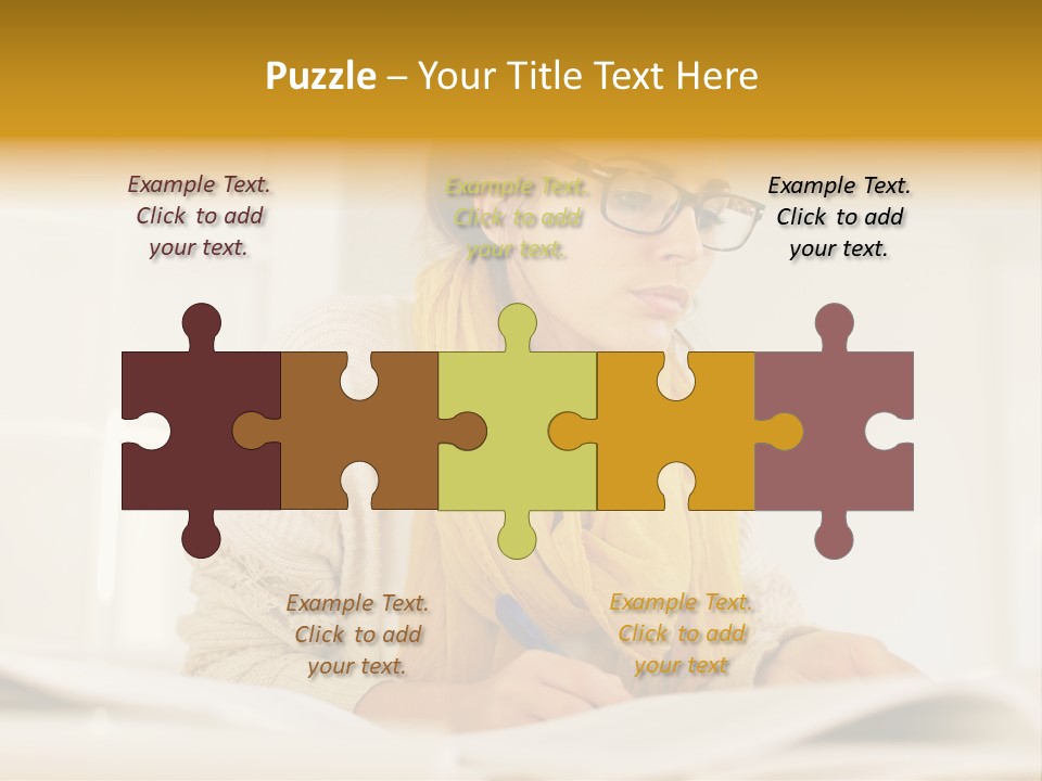 Reading Female Indoor PowerPoint Template