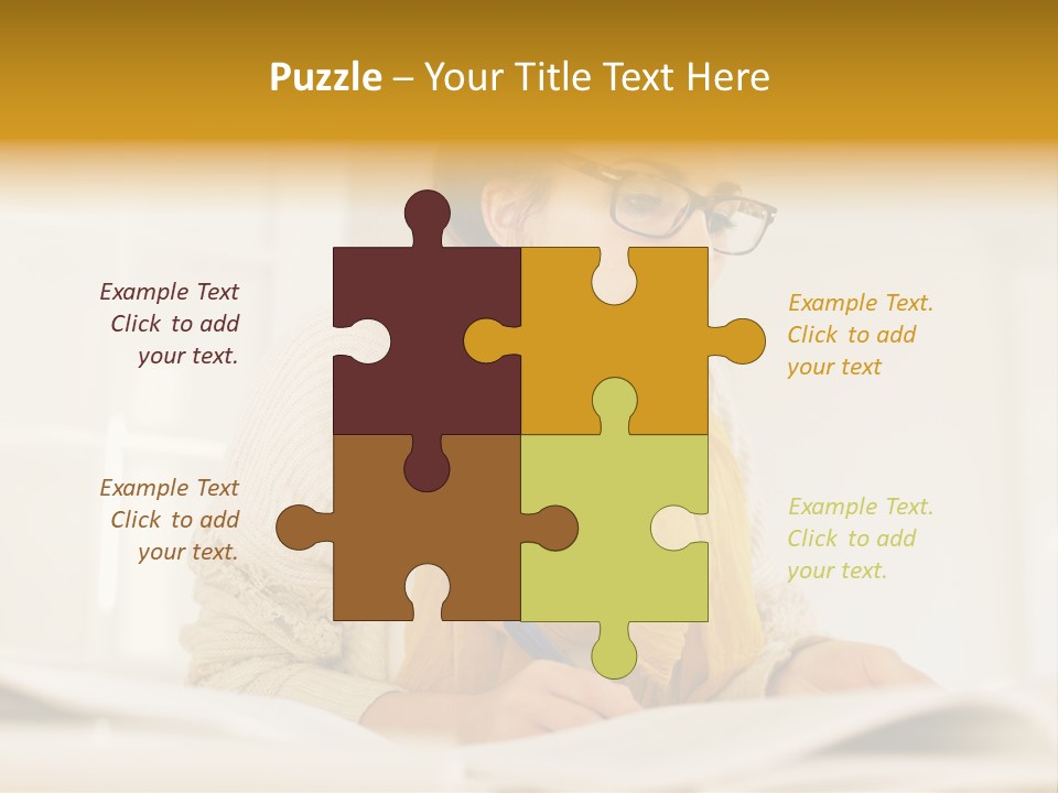 Reading Female Indoor PowerPoint Template