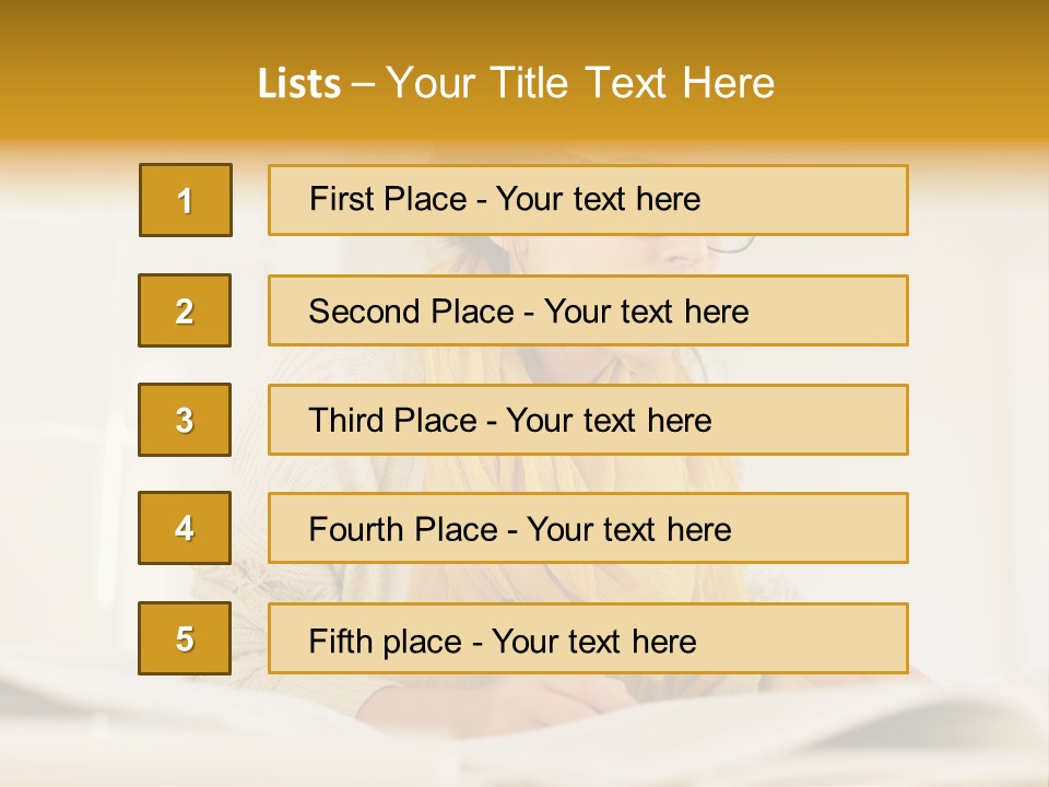 Reading Female Indoor PowerPoint Template