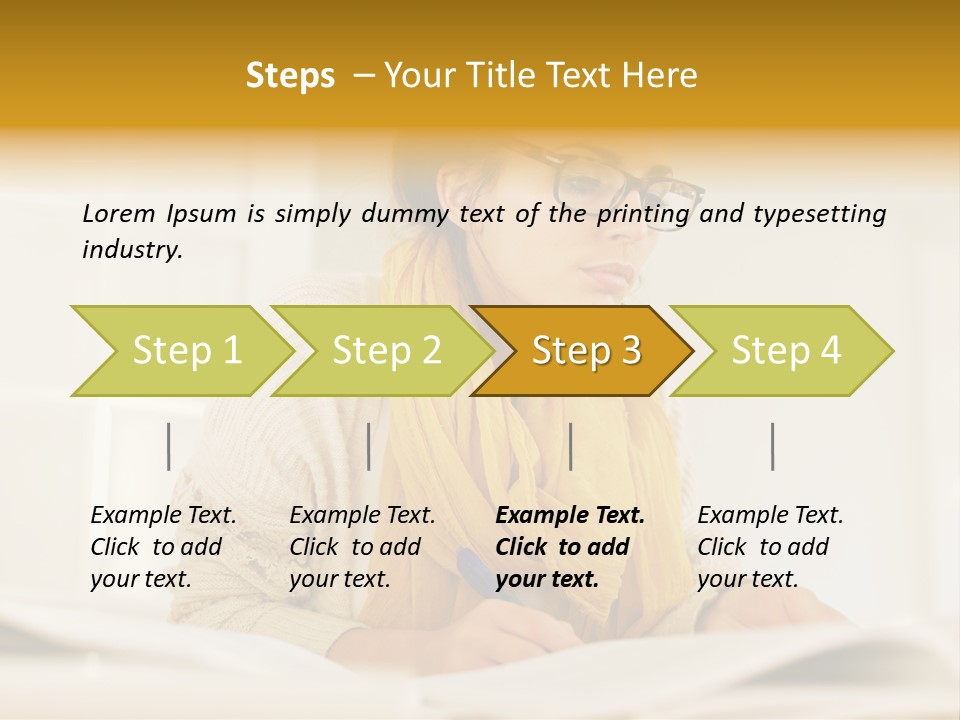 Reading Female Indoor PowerPoint Template