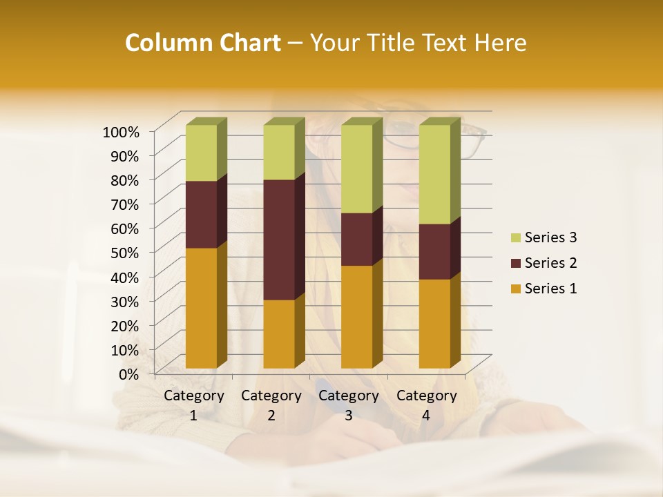 Reading Female Indoor PowerPoint Template