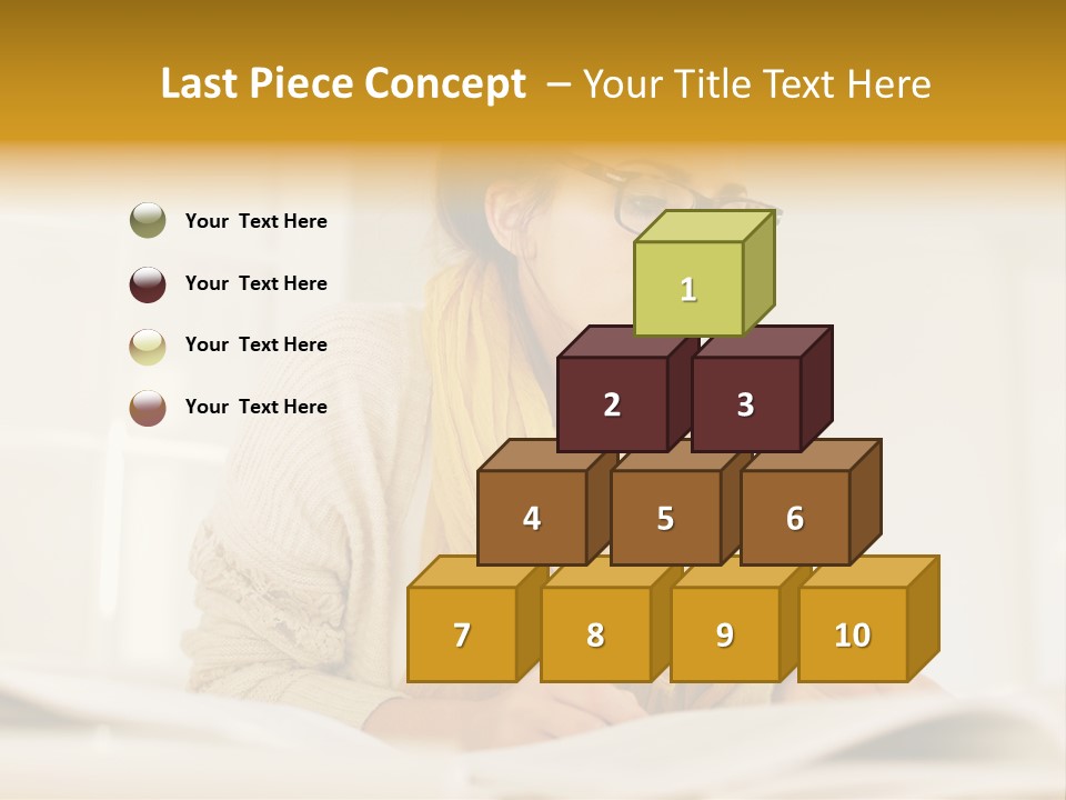 Reading Female Indoor PowerPoint Template