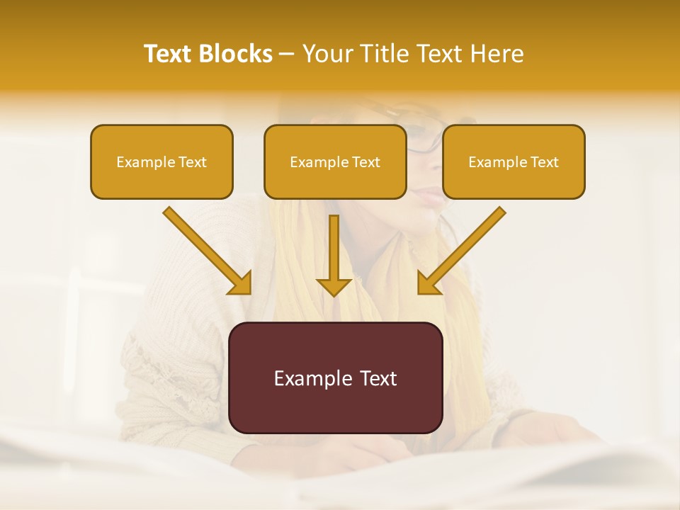 Reading Female Indoor PowerPoint Template
