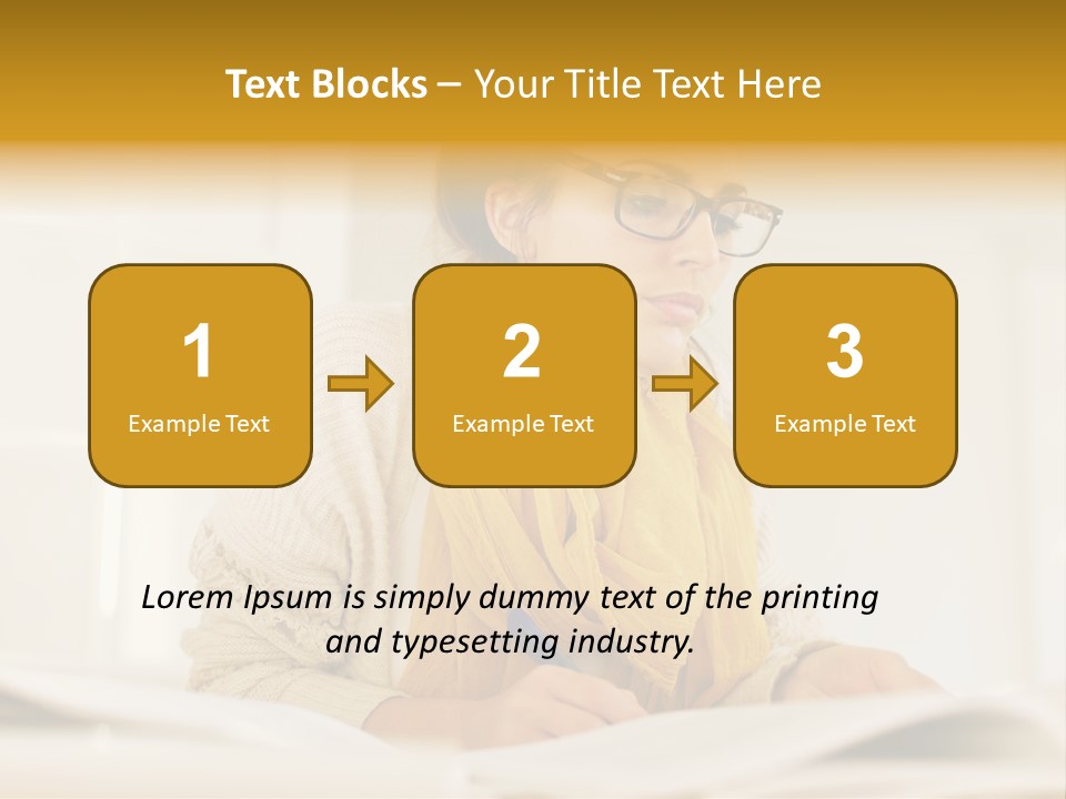 Reading Female Indoor PowerPoint Template