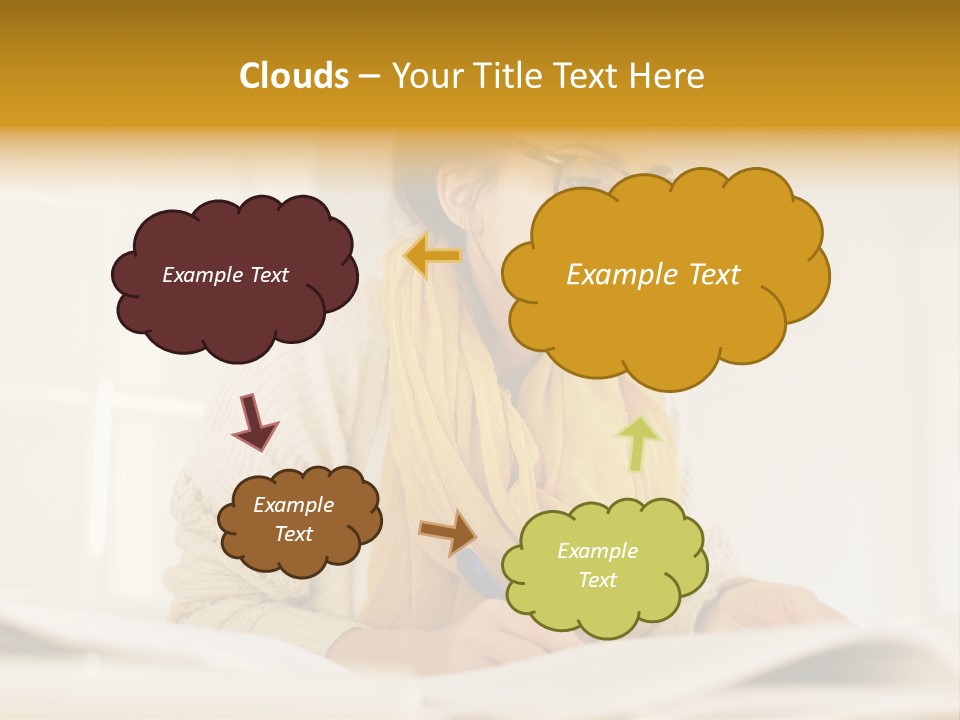 Reading Female Indoor PowerPoint Template