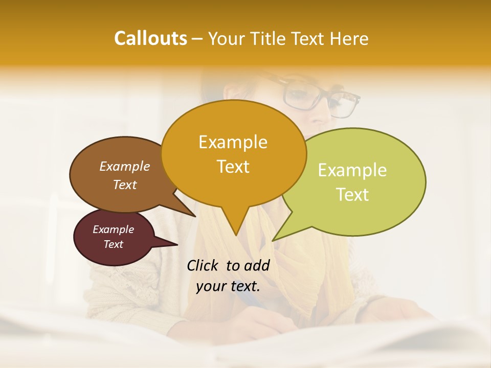 Reading Female Indoor PowerPoint Template