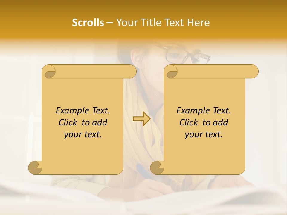 Reading Female Indoor PowerPoint Template