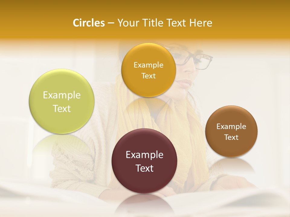 Reading Female Indoor PowerPoint Template