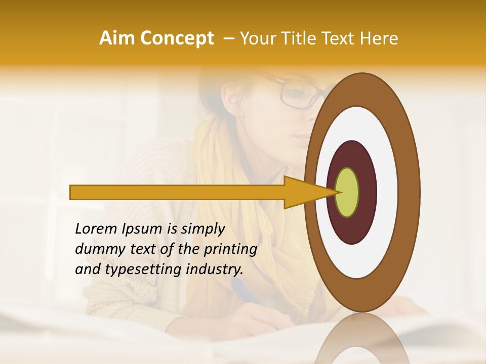 Reading Female Indoor PowerPoint Template